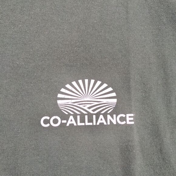 Gildan Mens Co-Alliance Logo T-Shirt Green 3XL Crew Neck Polycotton Dry Blend - Picture 4 of 14